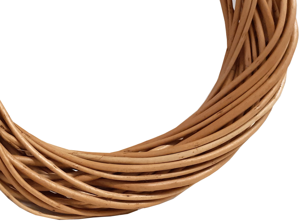 Věnec proutěný Ø 25 cm loupaný naturální