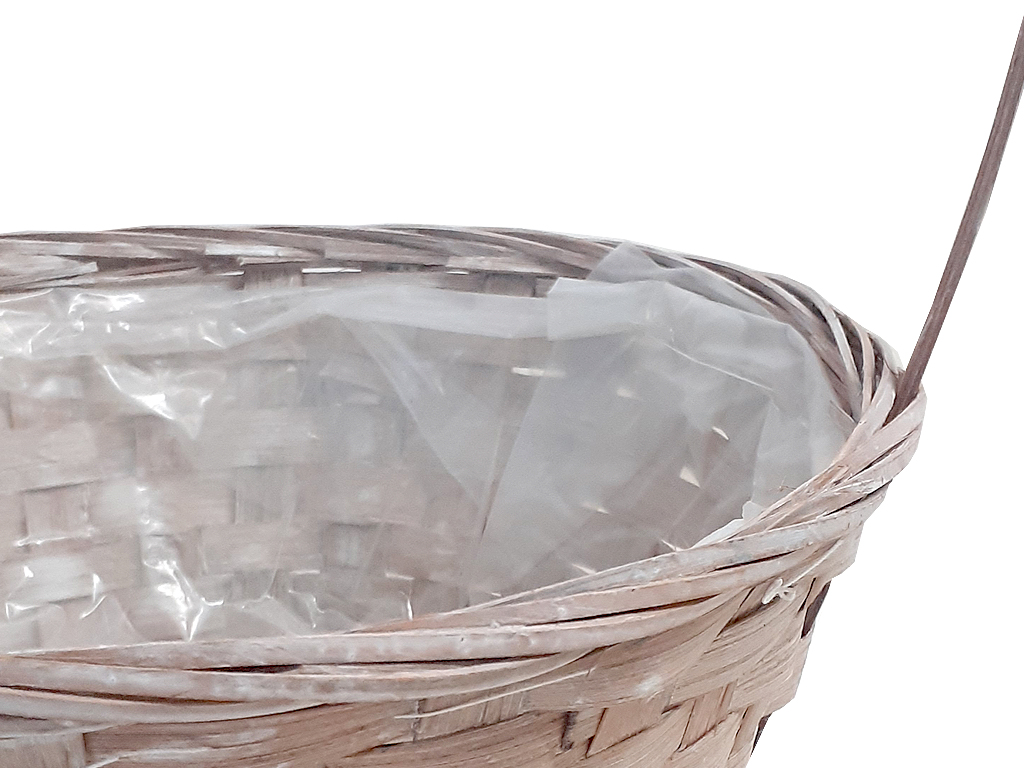 Košík proutí 25cm kulatý hnědý