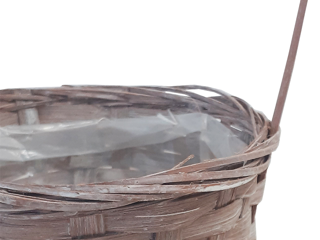 Košík proutí 16 cm kulatý hnědý