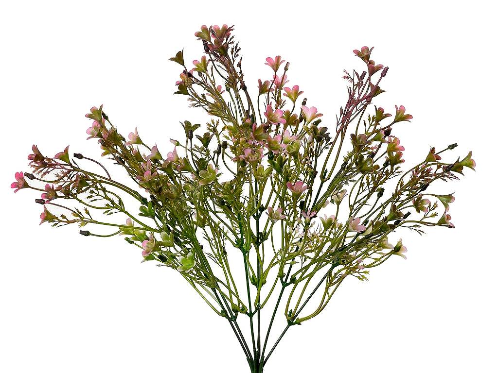 Větvička růžové kvítky 34 cm