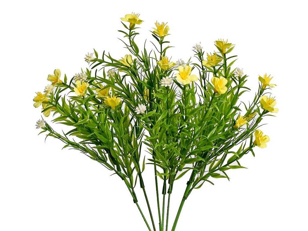 Větvička žluté kvítky 34cm
