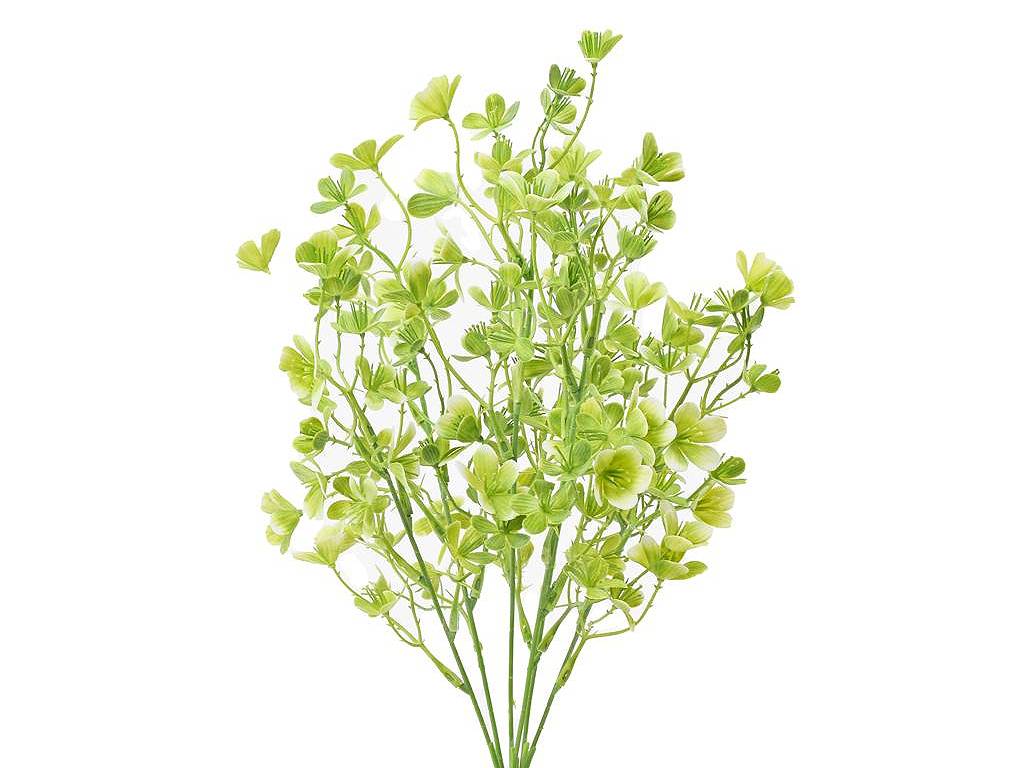 Větvička bílozelené kvítky 47 cm