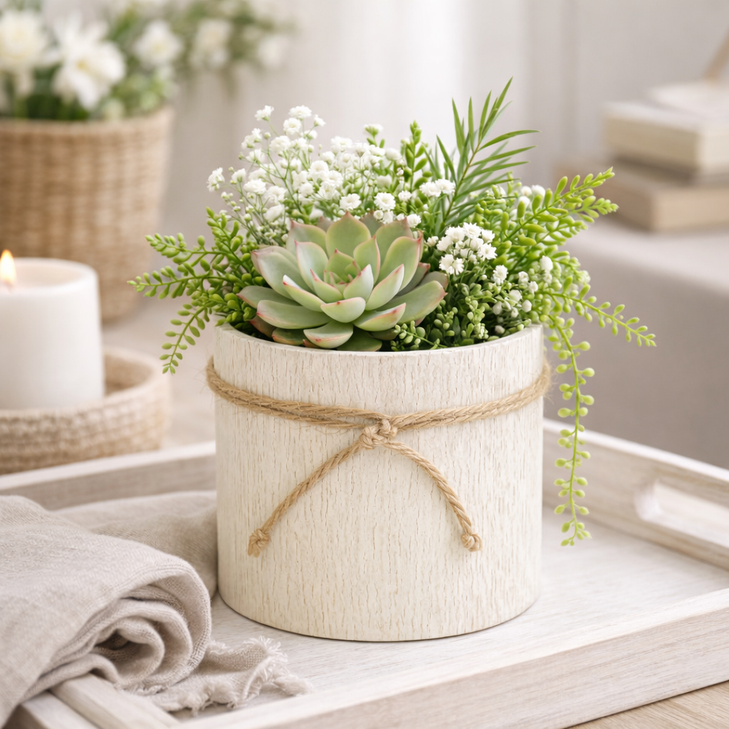 Obal dýha 8 cm kulatý bílý výška 8 cm