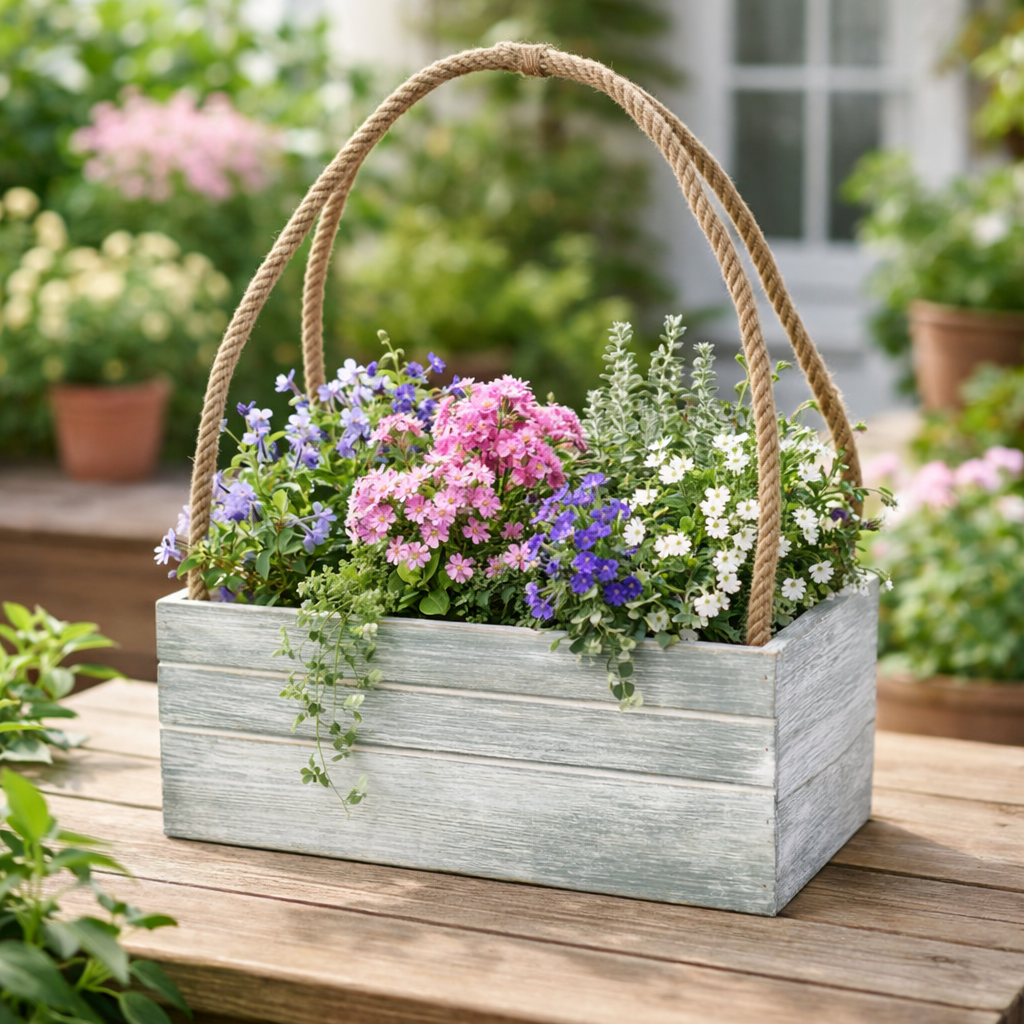 Taška dřevo 30 cm x 18 cm šedý obdélník