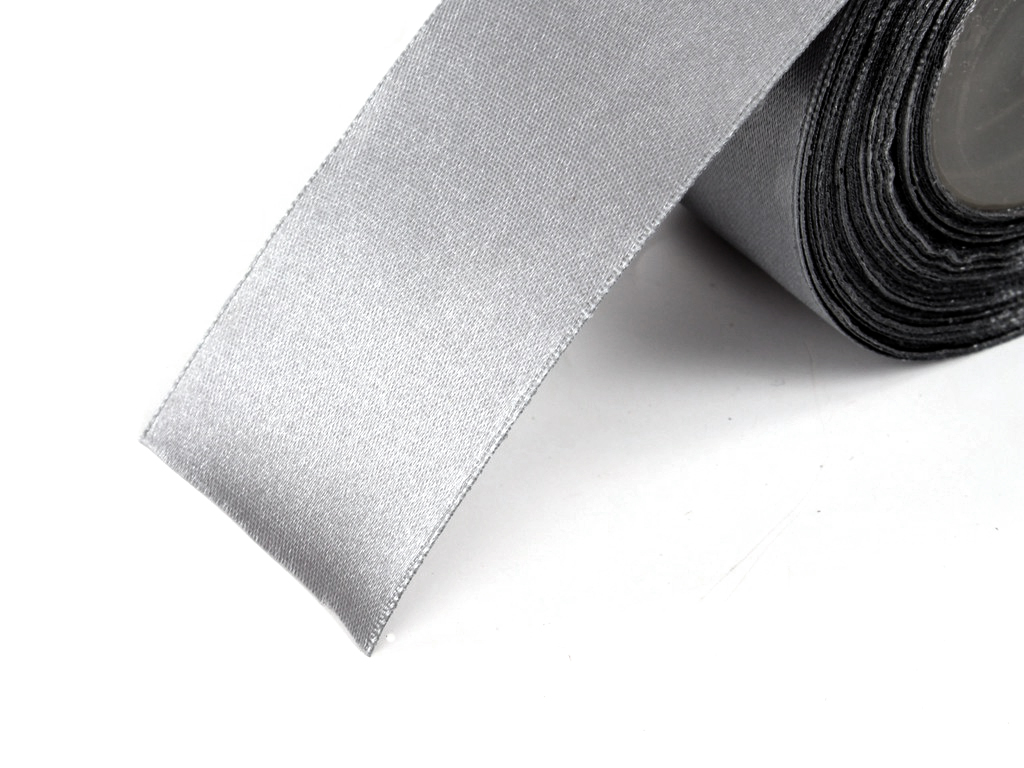 Stuha atlas 50mm 35yd šedá