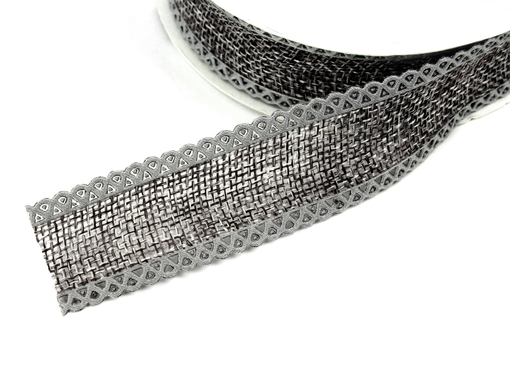 Stuha juta tkaná 25mm 10yd lila