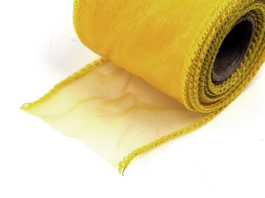 Stuha organza 6,5 cm 10 yd žlutá