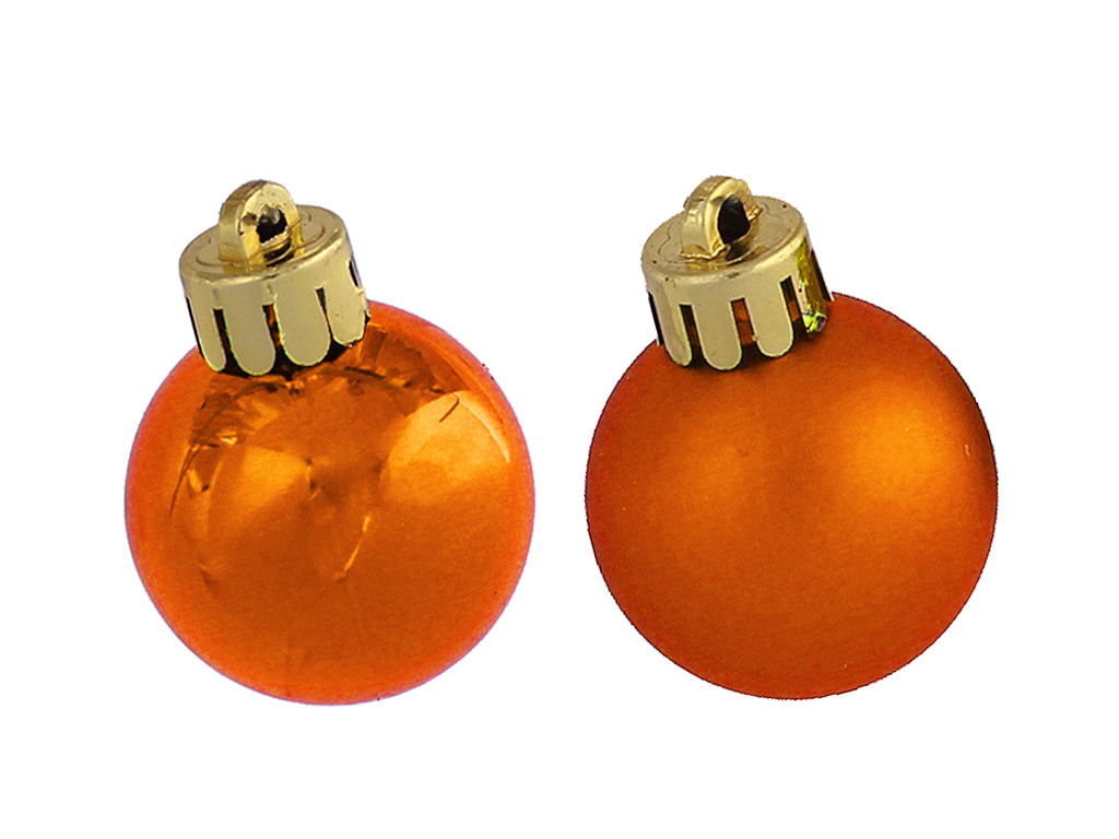 Ozdoba koule 3cm 12ks tuba oranžová
