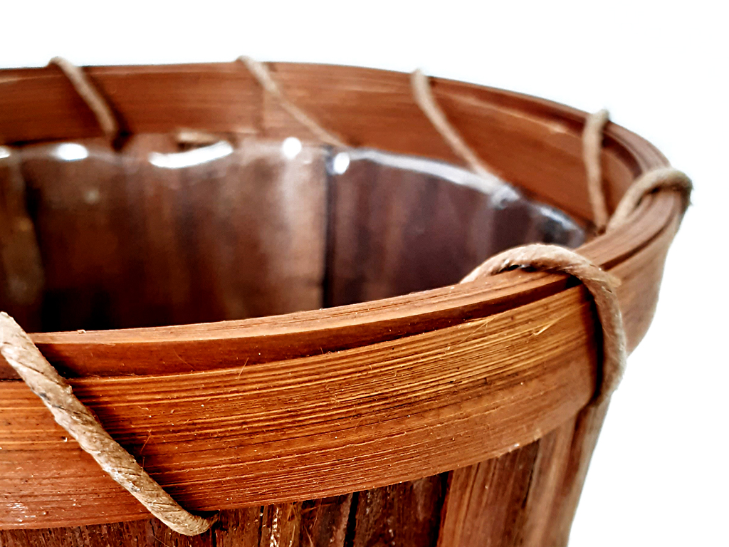 Obal kůra 16 cm kulatý natural