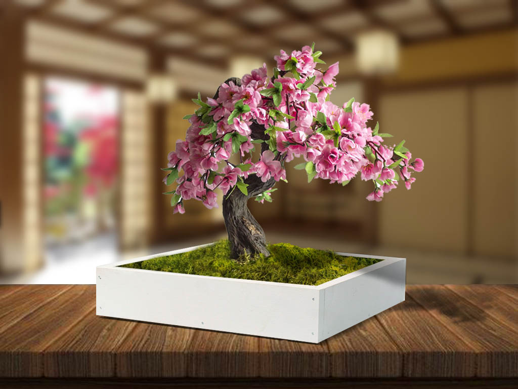 Tác dřevo 20cmx20cm čtverec bílý