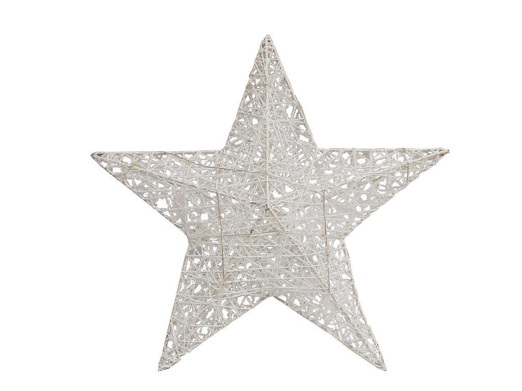 Hvězda svítící zasněžená 20cm 10LED