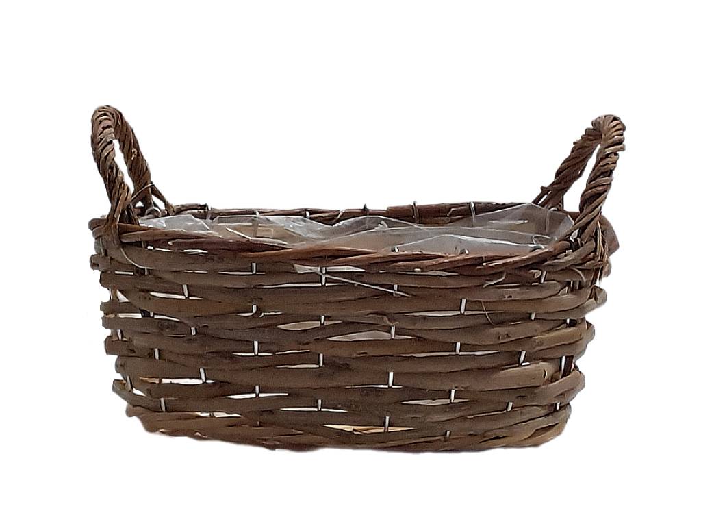 Obal proutí 23 cm x 17 cm ovál s uchy natura