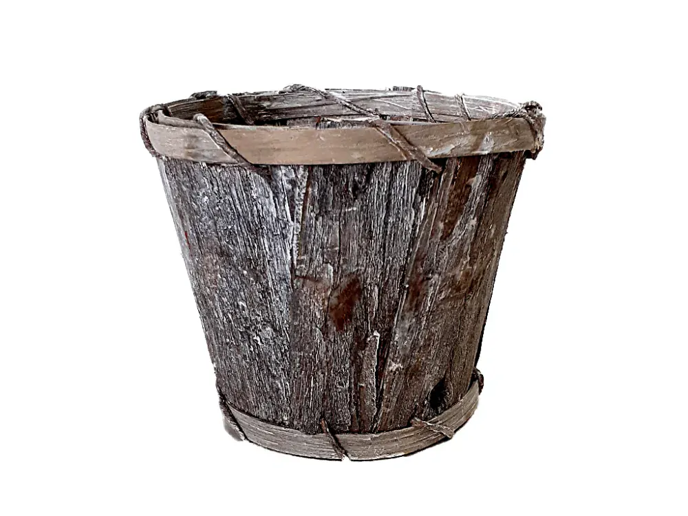 Obal kůra 16 cm kulatý šedý