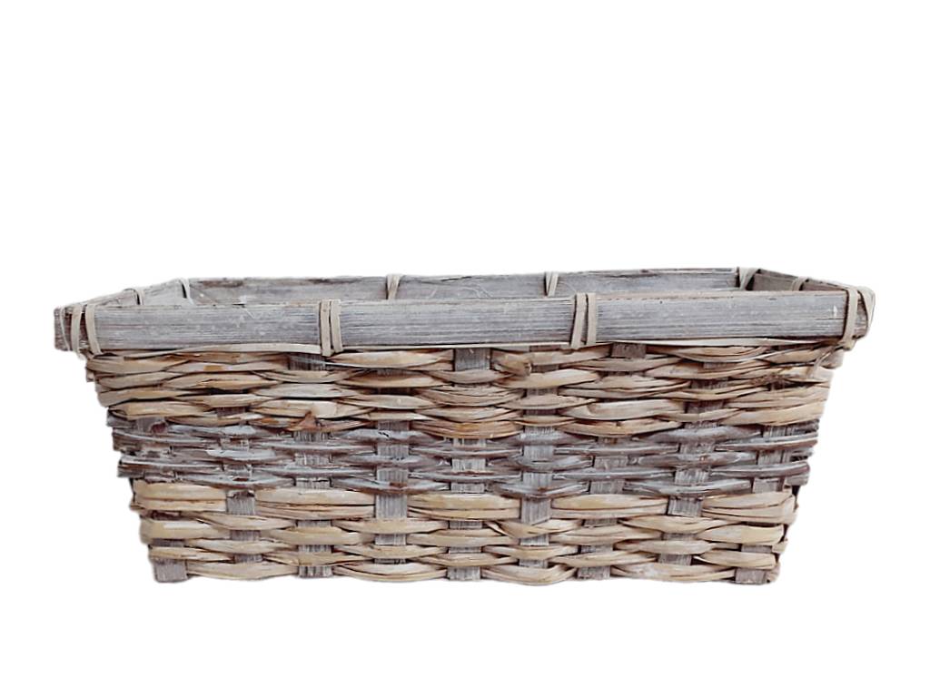 Truhlík proutí 25 cm x 12cm obdélník hnědý