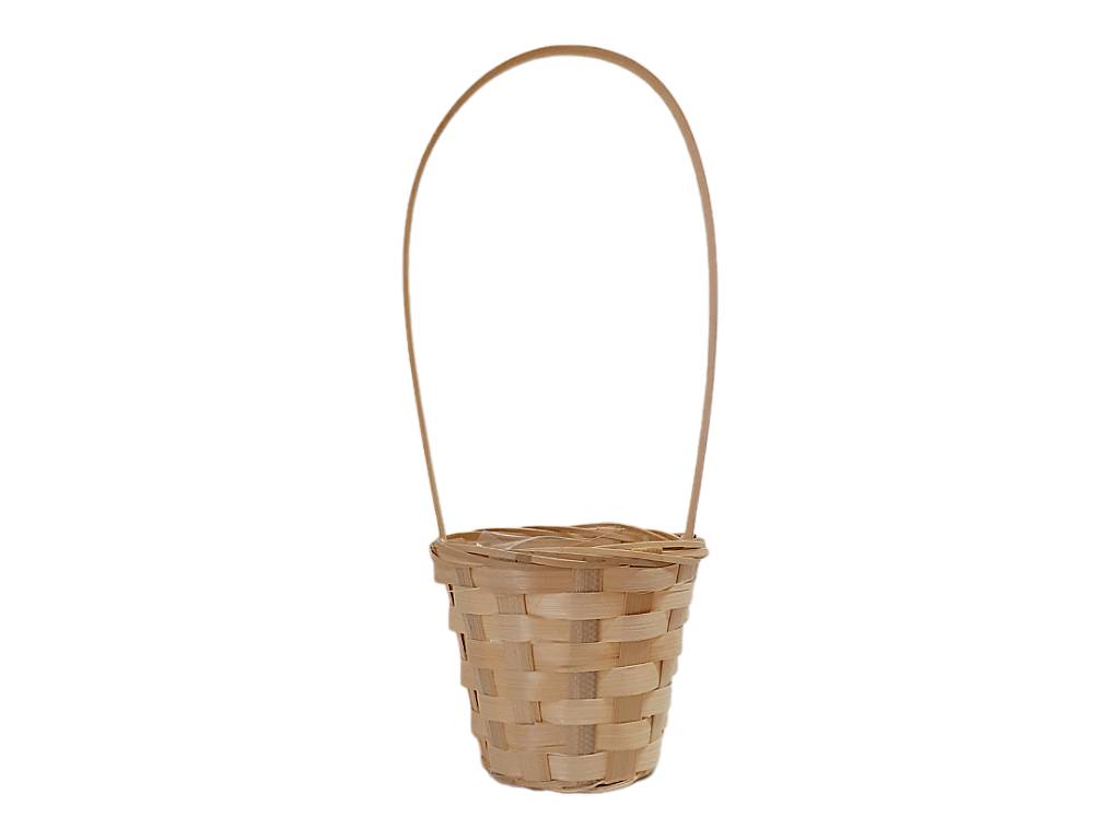 Košík proutí 9cm kulatý světlý