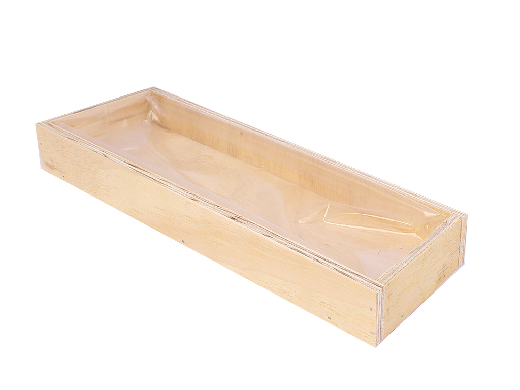 Tác dřevěný 35 x 10 cm obdélník naturání