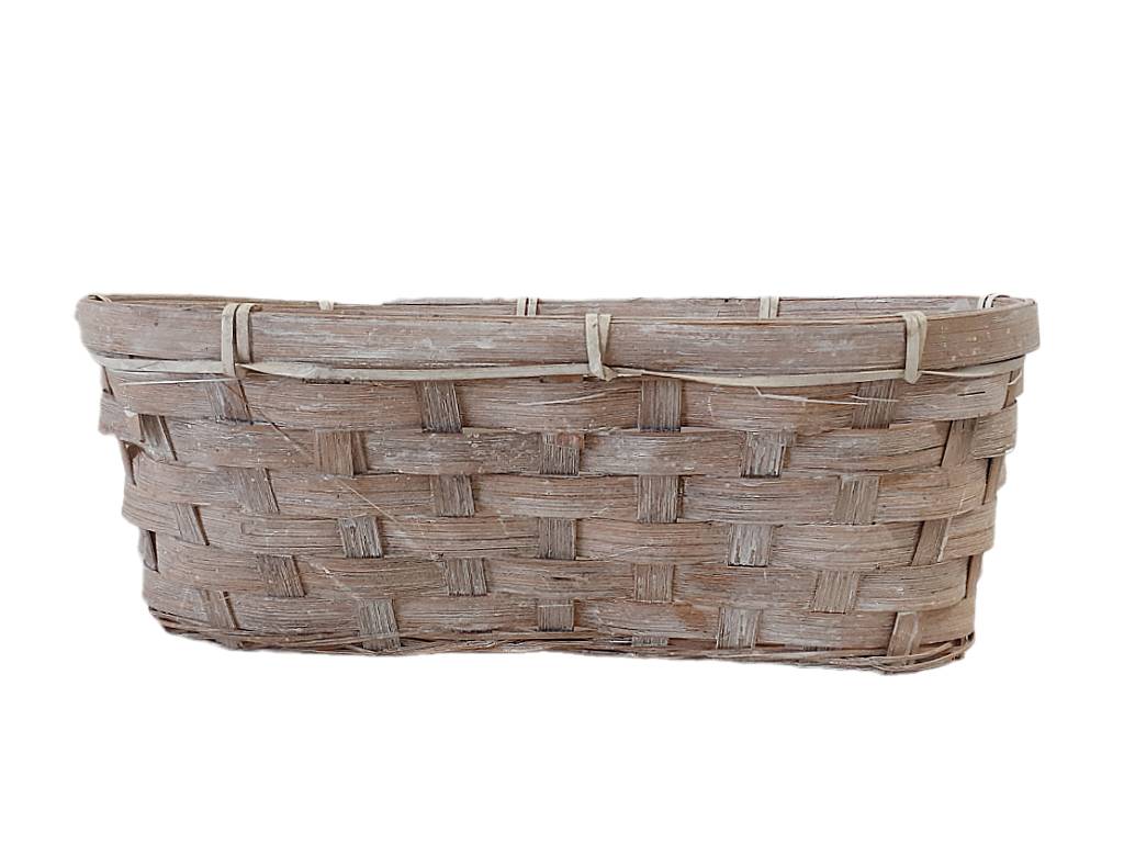 Truhlík proutí 28 cm x 13 cm ovál hnědý