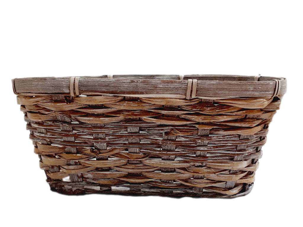 Truhlík proutí 23 cm x 12 cm ovál hnědý