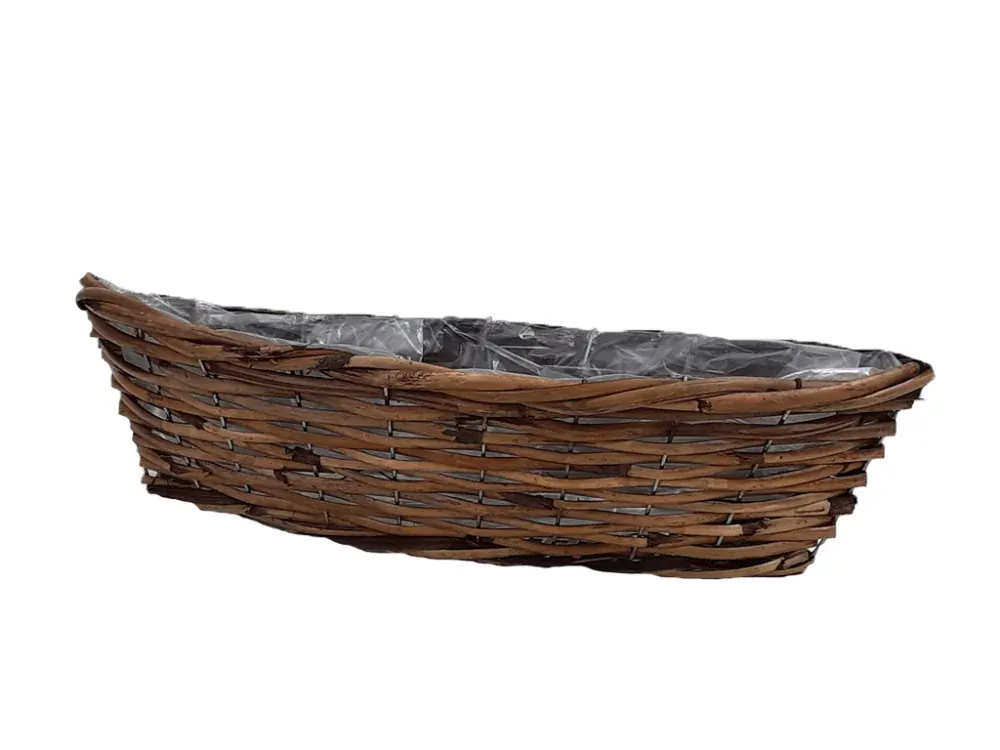 Obal proutí loď 46 cm x 16 cm natural