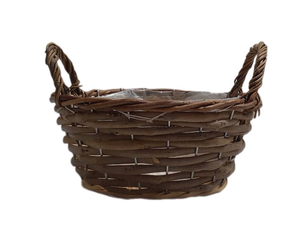 Obal proutí 28 cm kulatý s uchy natural