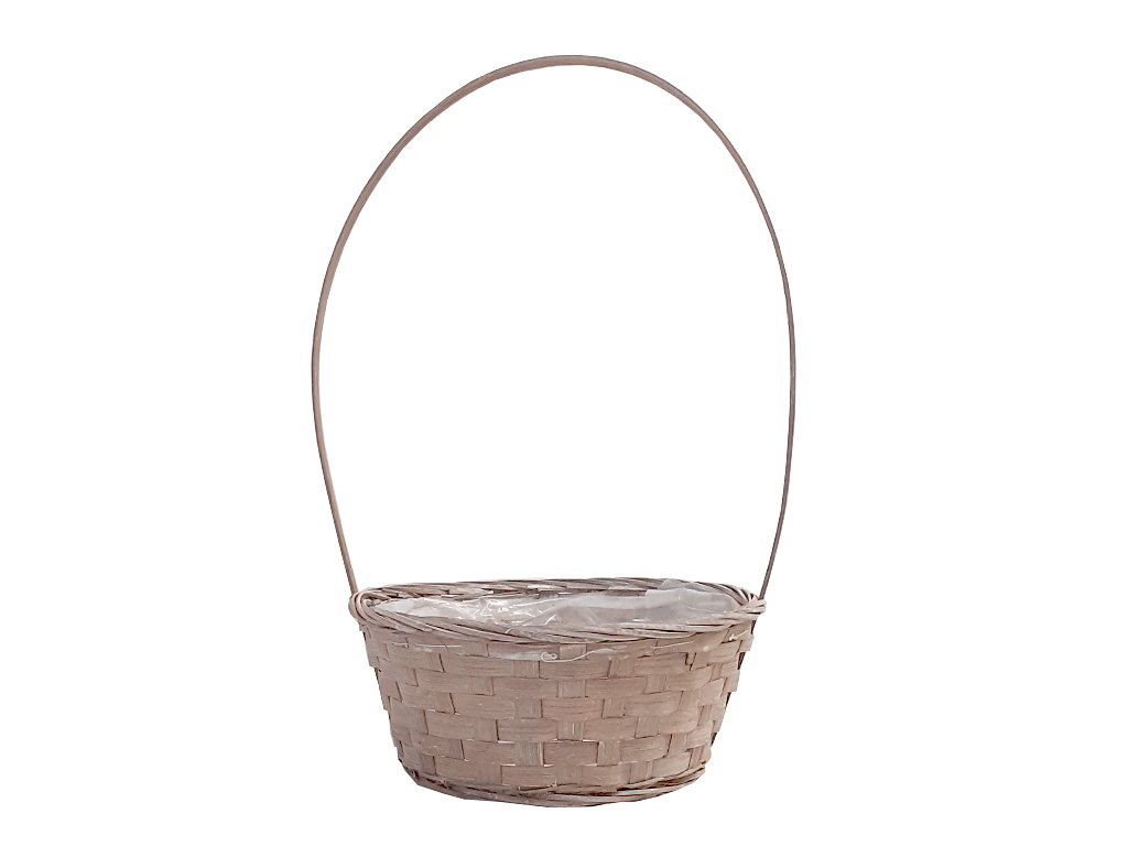 Košík proutí 25cm kulatý hnědý