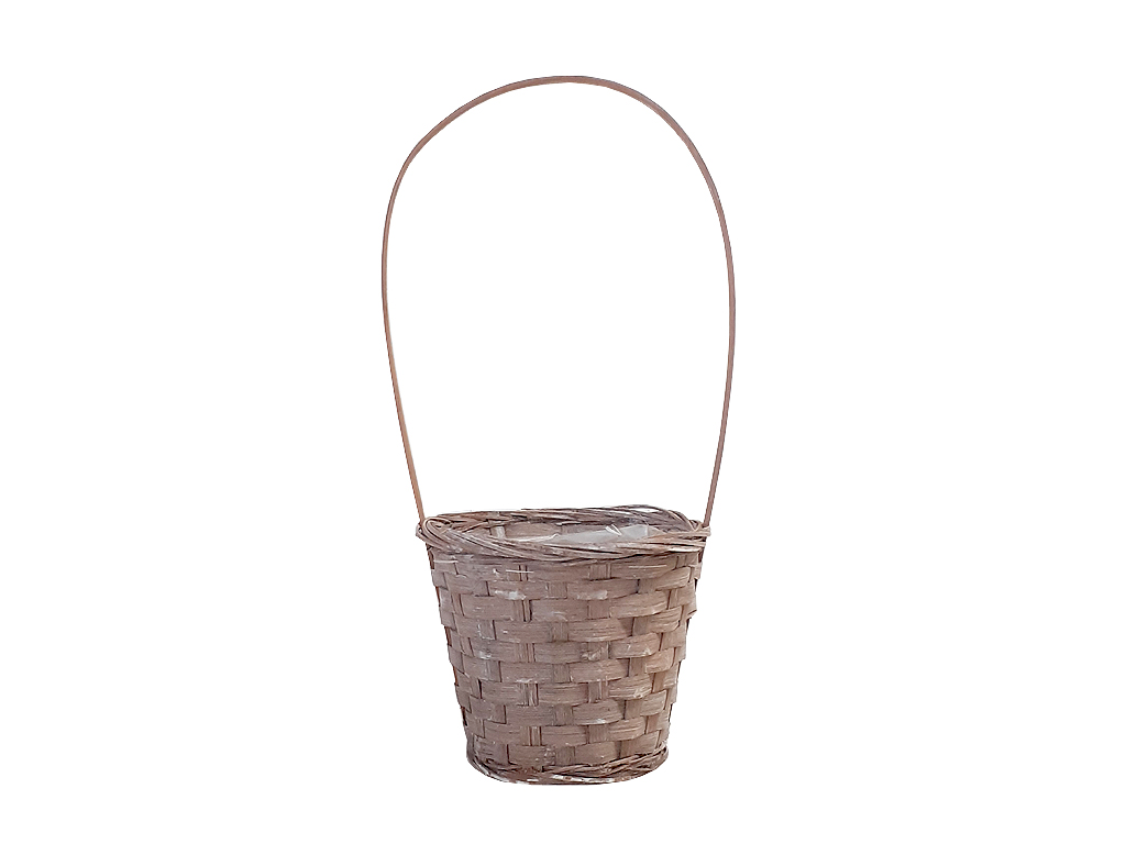 Košík proutí 16 cm kulatý hnědý