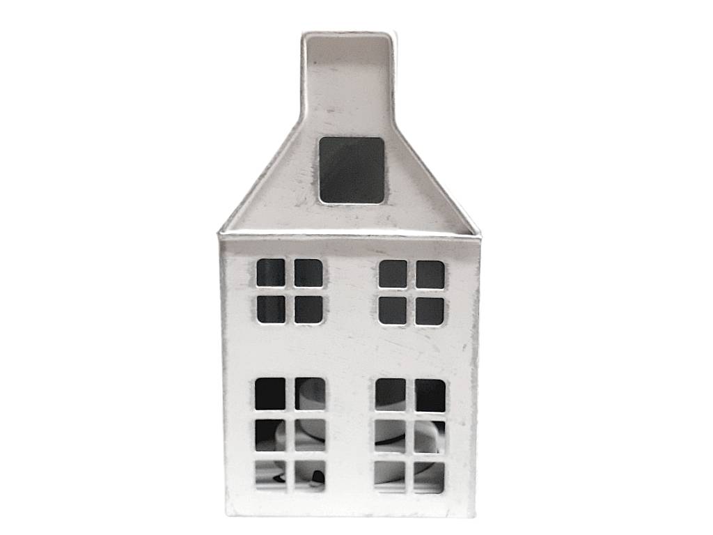 Domek plech lucerna 15cm bílý
