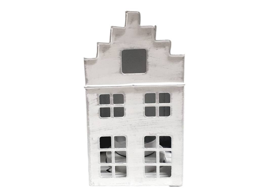 Domek plech lucerna 15cm bílý