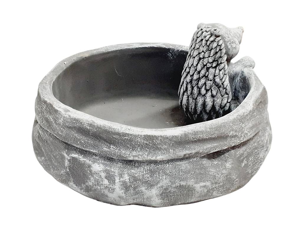Obal s ježkem beton 19 cm kulatý