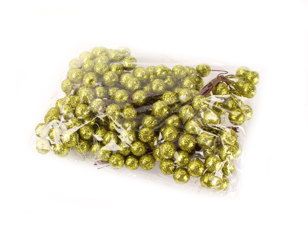 Koule zápich 1,3cm 12sv po 12ks zelená g