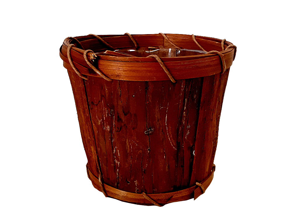 Obal kůra 16 cm kulatý natural