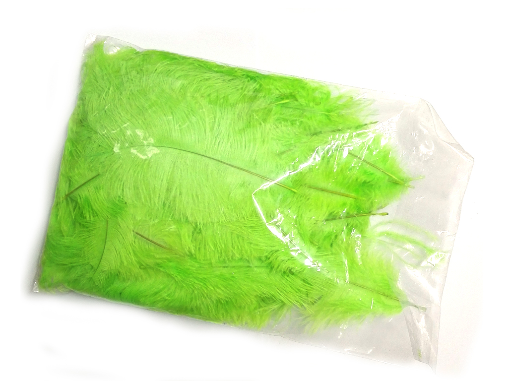 Pštrosí pera zelená 10-12 cm 350 g