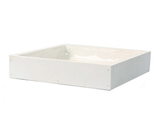 Tác dřevo 20cmx20cm čtverec bílý