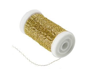 Drát aranžovací zvlněný cívka Ø 0,3 mm 50 g žlutý