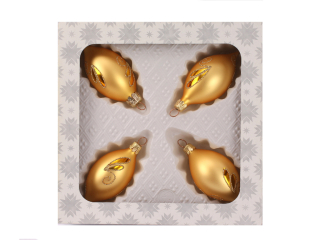 Ozdoba oliva 8cm 4ks motýl zlatá