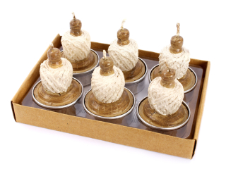 Svíčka čajová špulka 3,5 cm 6 ks