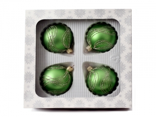 Ozdoba koule 6cm 4ks vlnka col