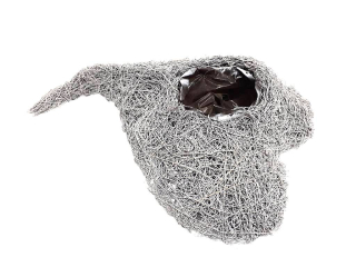 Svícen réva vánoční 20cm srdce nat