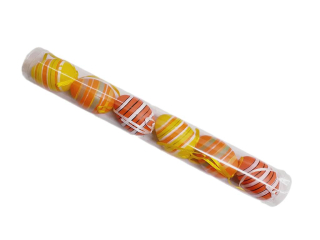 Vajíčka přízdoba 6 cm 6 ks pruhovaná color