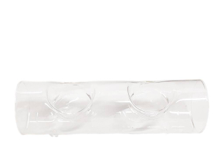 Svícen sklo 19cm na 2čajovky