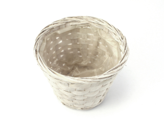 Obal proutí 13cm kulatý bílý