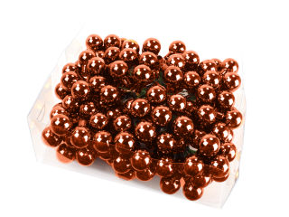 Koule zápich 2cm 144ks sv.hnědá lesk BOX