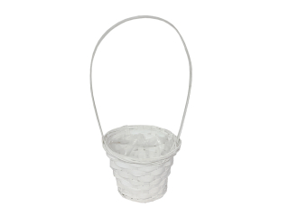 Košík proutí 18,5 cm kulatý bílý