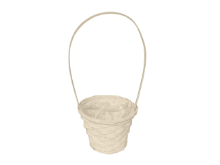 Košík proutí 13 cm kulatý bílý