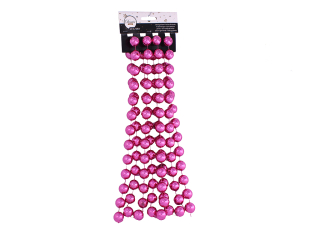 Vánoční řetěz kuličkový 20mm 2,7m růžový