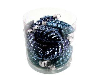 Ozdoba šiška 6cm 12ks modrá