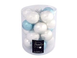 Ozdoba koule 6cm 20ks mix bordo zelena b