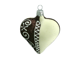 Ozdoba srdce 7,5cm marcipán col