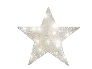 Hvězda svítící zasněžená 40cm 30LED