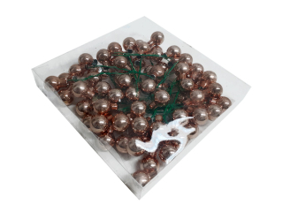 Koule zápich 2cm 72ks sv.oranž lesk BOX